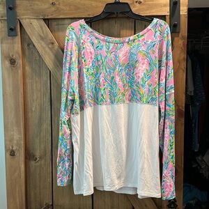 Lilly Pulitzer Long Sleeve Finn Top in Unicorn of the Sea